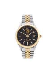 U.S. Polo Assn. Zegarek USP7239BK Srebrny. Szare, analogowe zegarki męskie U.S. Polo Assn., bez wzorów, z tworzywa sztucznego, metalowe. Za 869.99 zł.