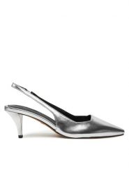 Nine West Czółenka WFA3377-1 Srebrny. Szare czółenka damskie Nine West, bez wzorów, ze skóry, bez obcasa, bez zapięcia. Za 249.99 zł.