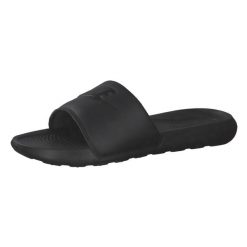 Klapki męskie Nike Victori One Slide. Czarne klapki męskie Nike, bez wzorów, z materiału, bez zapięcia. Za 299.99 zł.
