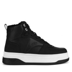 Botki Gap. Czarne botki damskie GAP, bez wzorów, bez obcasa, na płaskiej podeszwie, bez zapięcia. Za 167.99 zł.