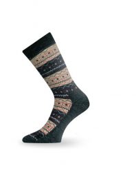 Skarpety merino TWP. Brązowe skarpetki damskie LASTING, bez wzorów, z elastanu. Za 81.00 zł.
