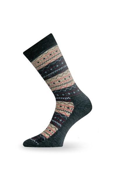 Skarpety merino TWP. Brązowe skarpetki damskie LASTING, bez wzorów, z elastanu. Za 81.00 zł.