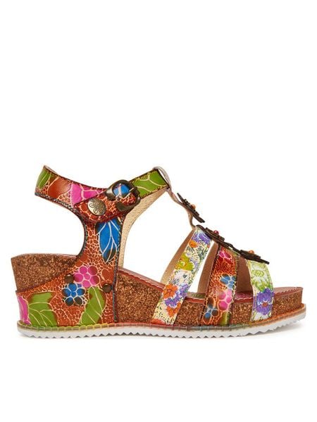 Laura Vita Sandały Bonito 30 Kolorowy. Sandały damskie Laura Vita, bez wzorów, ze skóry, bez obcasa, na koturnie, bez zapięcia. Za 459.99 zł.