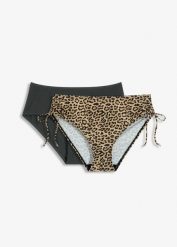 Figi bikini (2 pary). Czarne bikini bonprix, bez wzorów. Za 117.99 zł.