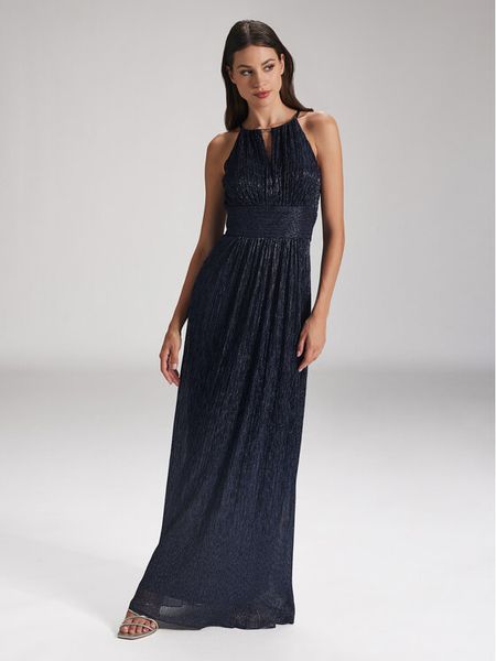 Swing Sukienka wieczorowa 5AE07200 Granatowy Regular Fit. Niebieskie sukienki damskie Swing, bez wzorów, z syntetyku, wizytowe, bez kołnierzyka, bez ramiączek. Za 719.99 zł.