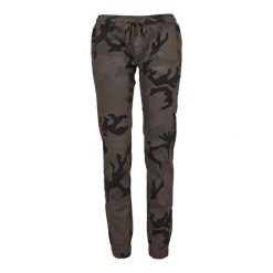 Spodnie Do Joggingu Damskie Camo. Brązowe spodnie dresowe damskie Urban Classics, bez wzorów, sportowe, długie. Za 186.99 zł.