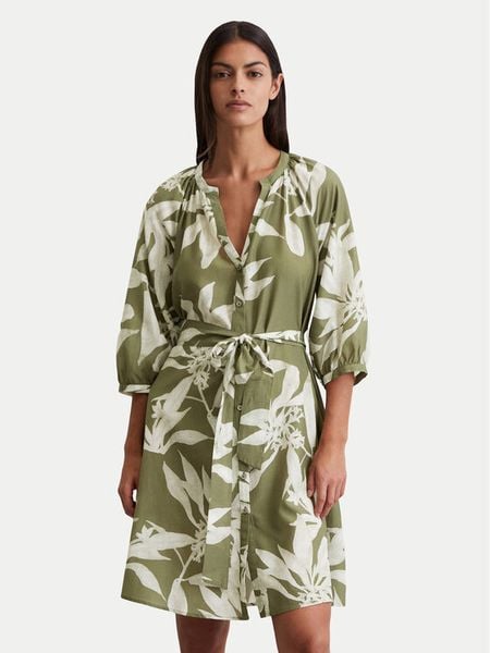 Marc O'Polo Sukienka koszulowa 506 0915 21197 Zielony Relaxed Fit. Zielone sukienki damskie Marc O'Polo, bez wzorów, z wiskozy, bez kołnierzyka, bez ramiączek, koszulowe. Za 509.99 zł.