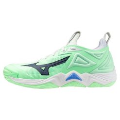 Buty halowe Mizuno Wave Momentum. Czarne buty sportowe męskie Mizuno, bez wzorów, bez zapięcia, do piłki ręcznej, mizuno wave. W wyprzedaży za 676.85 zł.