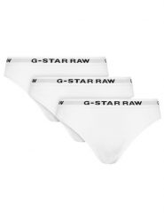 G-Star Raw Komplet 3 par fig klasycznych D23775-D516 Biały. Białe majtki damskie G-Star Raw, z bawełny. Za 159.99 zł.