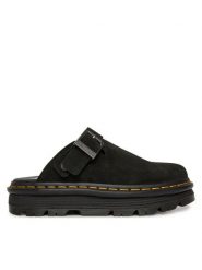 Dr. Martens Klapki Zebzag DM31657001 Czarny. Czarne klapki męskie Dr. Martens, bez wzorów, z nubiku, bez zapięcia. Za 569.99 zł.