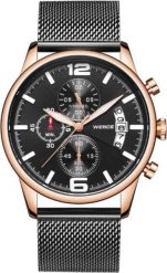 Zegarek Weide Zegarek męski WEIDE WD011 czarny rg Chronograf. Czarne zegarki męskie Weide, bez wzorów. Za 149.00 zł.