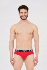 EMPORIO ARMANI Slipy czarne, białe, czerwone. Białe slipki męskie Emporio Armani, m, bez wzorów, z bawełny. W wyprzedaży za 151.99 zł.