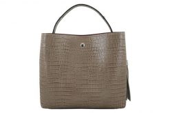 Kuferek skórzany BARBERINI'S beżowa 569/1-2. Brązowe torebki wizytowe damskie Barberinis, bez wzorów, ze skóry, do ręki, bez dodatków. Za 294.99 zł.