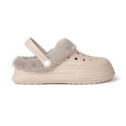 Ciepłe domowe kapcie CONCORD z ciepłym futerkiem i wkładką z pianki EVA. Czerwone buty zimowe męskie IZAS, bez wzorów, bez obcasa, bez zapięcia. Za 139.09 zł.