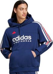 Adidas Bluza męska adidas House of Tiro Nations Pack Hoodie granatowa IY4530 S. Bluzy męskie Adidas, m, bez wzorów, bez kaptura. Za 275.96 zł.