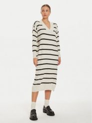ONLY Sukienka dzianinowa New Tessa 15236372 Beżowy Relaxed Fit. Brązowe sukienki damskie ONLY, m, bez wzorów, z dzianiny, bez kołnierzyka, bez ramiączek. Za 89.99 zł.
