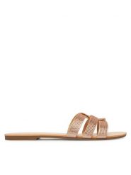 ONLY Shoes Klapki 15340950 Różowe złoto. Czerwone klapki damskie ONLY Shoes, bez wzorów, z materiału, bez obcasa, bez zapięcia. Za 99.99 zł.