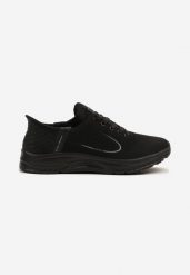 Czarne Buty Sportowe Sneakersy Ozdobione Geometrycznym Motywem Odalissea. Czarne buty sportowe męskie Born2be, z aplikacjami, bez zapięcia. Za 119.99 zł.