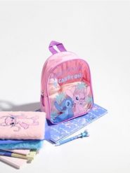 Zestaw: plecak, lunchbox oraz butelka Stitch - wielobarwny. Plecaki męskie Sinsay, bez wzorów. Za 27.99 zł.