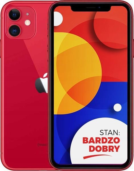 Smartfon Apple APPLE IPHONE 11 RED 64GB | ZESTAW + GRATIS | KL.A+. Czerwone smartfony Apple. Za 1,799.00 zł.