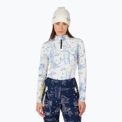 Bluza damska Rossignol JCC Booster Half Zip snow angel. Białe bluzy damskie Rossignol, na zimę, bez wzorów, sportowe, bez ramiączek, bez kaptura. Za 699.99 zł.