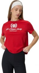 4f Koszulka damska 4F F2738 czerwona 4FWSS26TTSHF2738 62S XL. Czerwone bluzki damskie 4F, s, bez wzorów, bez kołnierzyka, bez ramiączek. Za 69.98 zł.