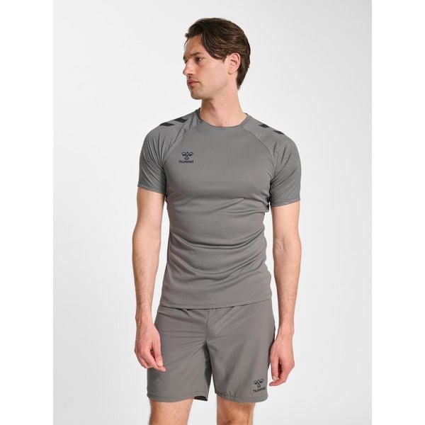 Koszulka Hummel Pro. Szare bluzki damskie Hummel, bez wzorów, sportowe, bez kołnierzyka, bez ramiączek. Za 186.50 zł.