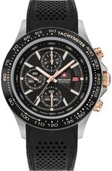 Zegarek Swiss Military Hanowa Męski czarna tarcza 43 mm (SMWGO0003401). Czarne zegarki męskie Swiss Military Hanowa, bez wzorów. Za 1,213.99 zł.