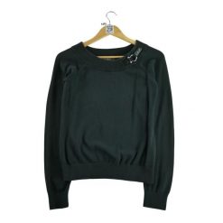 Damski czarny sweter. Czarne swetry nierozpinane damskie Ralph Lauren, l, bez wzorów, eleganckie, bez kołnierzyka, bez ramiączek. Za 59.60 zł.