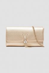 VALENTINO Złota duża kopertówka Pochette. Żółte torebki do ręki damskie Valentino by Mario Valentino, bez wzorów, duże, bez dodatków. W wyprzedaży za 219.99 zł.
