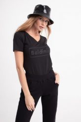 T-SHIRT BALDININI. T-shirty damskie Baldinini, xs, bez wzorów, bez kołnierzyka, bez ramiączek. W wyprzedaży za 53.70 zł.