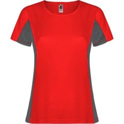 Damska Koszulka Sportowa Z Krótkim Rękawem Shanghai. Czerwone koszulki sportowe damskie ROLY, xl, bez wzorów, bez ramiączek, na jogę i pilates. Za 34.99 zł.