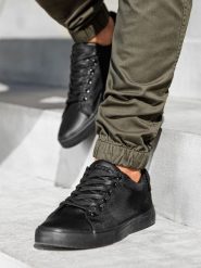 Ombre Buty męskie trampki T351 - czarne 40. Czarne trampki męskie Ombre, bez wzorów, bez zapięcia. Za 69.99 zł.