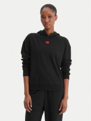 HUGO Bluza Signature 50556816 Czarny Regular Fit. Czarne bluzy damskie Hugo, l, bez wzorów, z bawełny, bez ramiączek, bez kaptura. Za 319.99 zł.