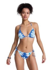 Dla Kobiety PRINTED ESSENTIALS TIKI TRI Niebieski. Niebieskie stroje kąpielowe damskie Roxy, l, bez wzorów, z elastanu. Za 259.99 zł.