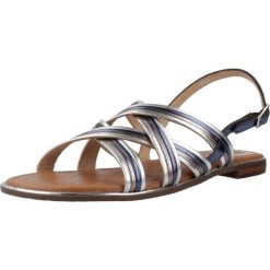 Sandały GEOX D SOZY PLUS Niebieski. Niebieskie sandały damskie Geox, bez wzorów, ze skóry, bez obcasa, bez zapięcia. Za 290.99 zł.