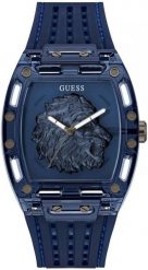 Zegarek męski Guess GW0959G1 niebieski. Niebieskie zegarki męskie Guess, z aplikacjami. Za 829.00 zł.