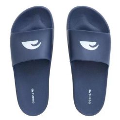 Klapki sportowe Turbo Classic. Niebieskie klapki damskie TURBO, bez wzorów, sportowe, bez obcasa, bez zapięcia. Za 59.00 zł.
