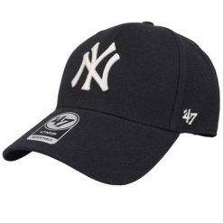 Czapka Z Daszkiem Unisex Dla Dorosłych New York Yankees. Niebieskie czapki damskie 47 Brand, bez wzorów. Za 152.99 zł.