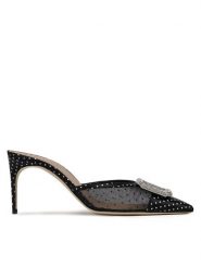 MALONE SOULIERS Klapki Mona 70-19 Czarny. Czarne klapki damskie MALONE SOULIERS, bez wzorów, z materiału, bez obcasa, bez zapięcia. Za 3,669.00 zł.