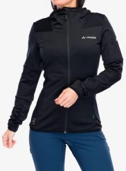 Bluza polarowa damska Vaude Monviso Fleece Jacket II. Czarne bluzy damskie Vaude, m, bez wzorów, z elastanu, bez ramiączek, bez kaptura. Za 345.39 zł.