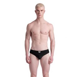 Kąpielówki męskie slipy Arena Bicolore Elastic Brief. Czarne kąpielówki męskie ARENA, m, bez wzorów. Za 61.98 zł.