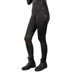 Damskie legginsy jeździeckie z pełną przyczepnością Harry's Horse Denici Cavalli. Czarne legginsy damskie HARRYS HORSE, bez wzorów, z elastanu. Za 265.50 zł.