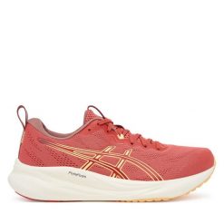 Buty do biegania Asics. Czerwone obuwie sportowe damskie Asics, bez wzorów, bez zapięcia, do biegania. Za 399.99 zł.