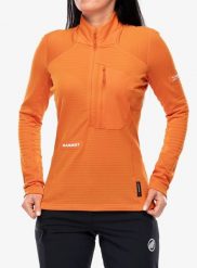Bluza damska bez kaptura Mammut Eiger Nordwand Advanced FL Half Zip Pull. Brązowe bluzy damskie Mammut, xs, bez wzorów, z materiału, bez ramiączek, bez kaptura. Za 654.49 zł.