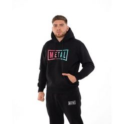Bluza Metal Boxe Miami Vice. Czarne bluzy damskie METAL BOXE, l, bez wzorów, z bawełny, bez ramiączek, z kapturem. Za 289.50 zł.