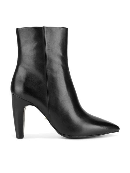 Gino Rossi Botki MERVAT-116030 Czarny. Czarne botki damskie Gino Rossi, bez wzorów, ze skóry, bez obcasa, na słupku, bez zapięcia. Za 399.99 zł.
