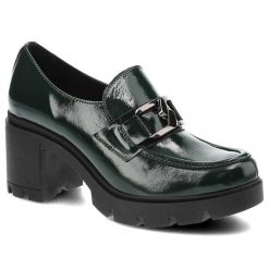 Zielone Półbuty Lemar Damskie Eleganckie Buty. Zielone półbuty damskie Lemar, bez wzorów, ze skóry, eleganckie, bez obcasa, na obcasie, bez zapięcia. Za 314.99 zł.