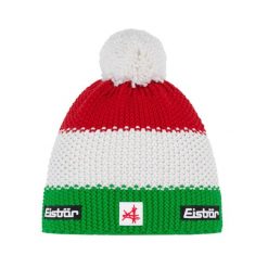 Czapka dla dorosłych Star Pompon MÜ SKA. Czarne czapki damskie Eisbar, bez wzorów, z materiału, retro. Za 199.99 zł.