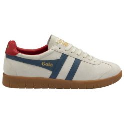 Zamszowe buty sportowe Gola Hurricane. Białe buty sportowe męskie Gola, bez wzorów, z zamszu, bez zapięcia. Za 425.50 zł.